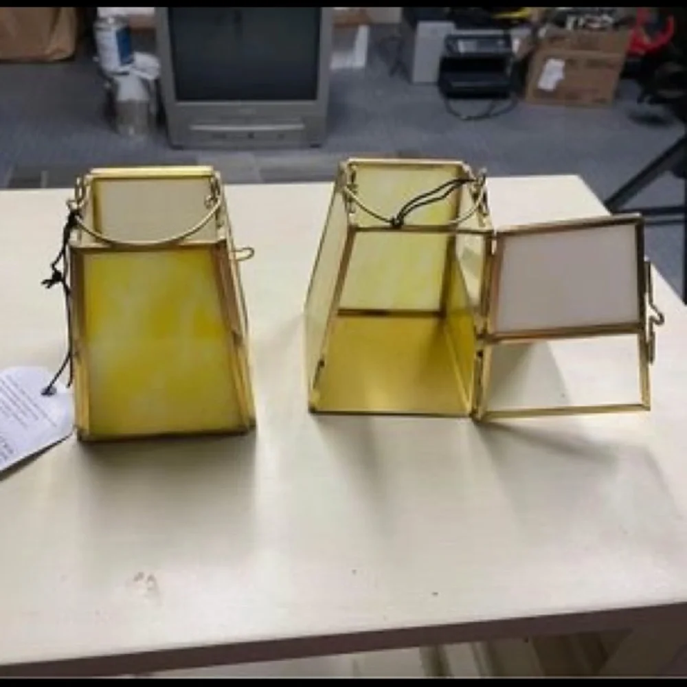 WEST ELM mini stained glass lantern